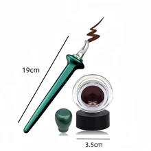 Bộ dụng cụ kẻ mắt, dụng cụ kẻ mắt kèm kem kẻ mắt, gel kẻ mắt, dụng cụ kẻ mắt bằng silicon có thể tái sử dụng, bút kẻ mắt chống thấm nước, dễ dàng không bỏ sót (Dụng cụ kẻ mắt + Kem kẻ mắt) - Nhiều màu - Xem 10