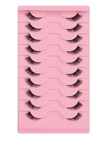 Lashes Corner Eyelashes 10 Pairs Fox Eye Makeup False Eyelashes Sweet Cool Style Suitable For Light Makeup - Black - View 2