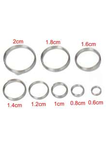 50 chiếc móc khóa đôi cổ điển có đầu nối vòng hở dùng làm phụ kiện trang sức DIY - vòng lặp đôi - Xem 5