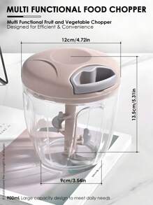 多功能食物切碎机，便携式手拉绳蒜蓉切碎机洋葱切碎机，蔬菜切碎机，多功能蒜泥机，手动食物切碎机，蔬菜切碎机，蒜泥机，肉捣碎机，厨房小工具