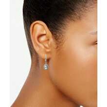 Pendientes con gotas de CZ - Plateado - Ver 2