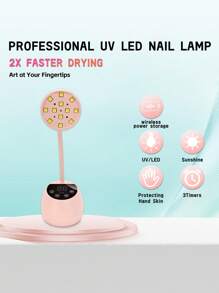 1pc UV LED Gel Nail Lamp UV Light Purple Nail Phototherapy Machine, Professional Manicure Lamp Plastic Ultraviolet Gel Nail Polish Dryer UV Gel Polish Nail Lamp Fast Curing Quick-Drying Nail Polish Glue Baking Lamp Nail Lamps Portable Handle Large Space Nail Machine Automatic Smart Sensor For Gel Polish Curing Salon Use & Home DIY Nail Art, Best Gifts For Girls, New Nail Lamp Accessories For Fingernail Toenail Salon School Supplies