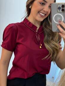 Blusa Feminina P Ao G3 Plus Size Manga Curta Social Moda Evangélica Moda Modesta
