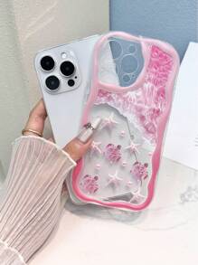 Summer Turtle Cream Textured Wavy Edge Painted Non-Slip Phone Case With Handmade Beaded Bracelet, Compatible With IPhone XR/7/8, IPhone 15 ProMax, IPhone 13, IPhone 14, IPhone 11, Soft Case, TPU Anti-Drop Phone Cover, Compatible With Galaxy S24, Galaxy S24+, Galaxy S24 Ultra, Galaxy S22, Galaxy A13 4G, Galaxy A52, Galaxy A52s 5G, Galaxy A23, Galaxy A35, Galaxy A25, Galaxy A73, Redmi Note 11, Redmi Note 11 Lite - Multicolor - View 6