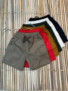 KIT WITH 3 NEW TWILL CARGO BERMUDA SHORTS - 彩色 - 查看 1