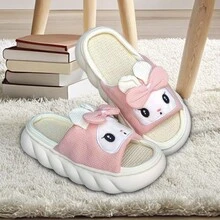 Pantuflas zapatillas para hogar con diseños Pingüino Rana Coneja - Rosa - Ver 1