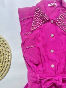 WOMEN'S JEANS OVERALLS FASHION YZX017 - 粉色 - 查看 5