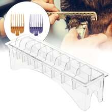 1 pieza Organizador de peine para cortadora de pelo en negro, Soporte de almacenamiento con rejilla de 8/10 para peines guía de cortadora de pelo universal - Blanco - Ver 2