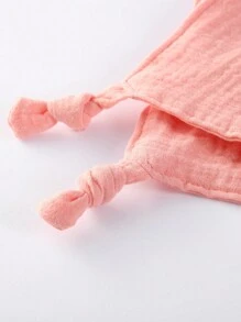 1pc Soft, Breathable & Absorbent  Plaid Rabbit Pattern Baby Bib, Burp Cloth - Multicolor - View 4