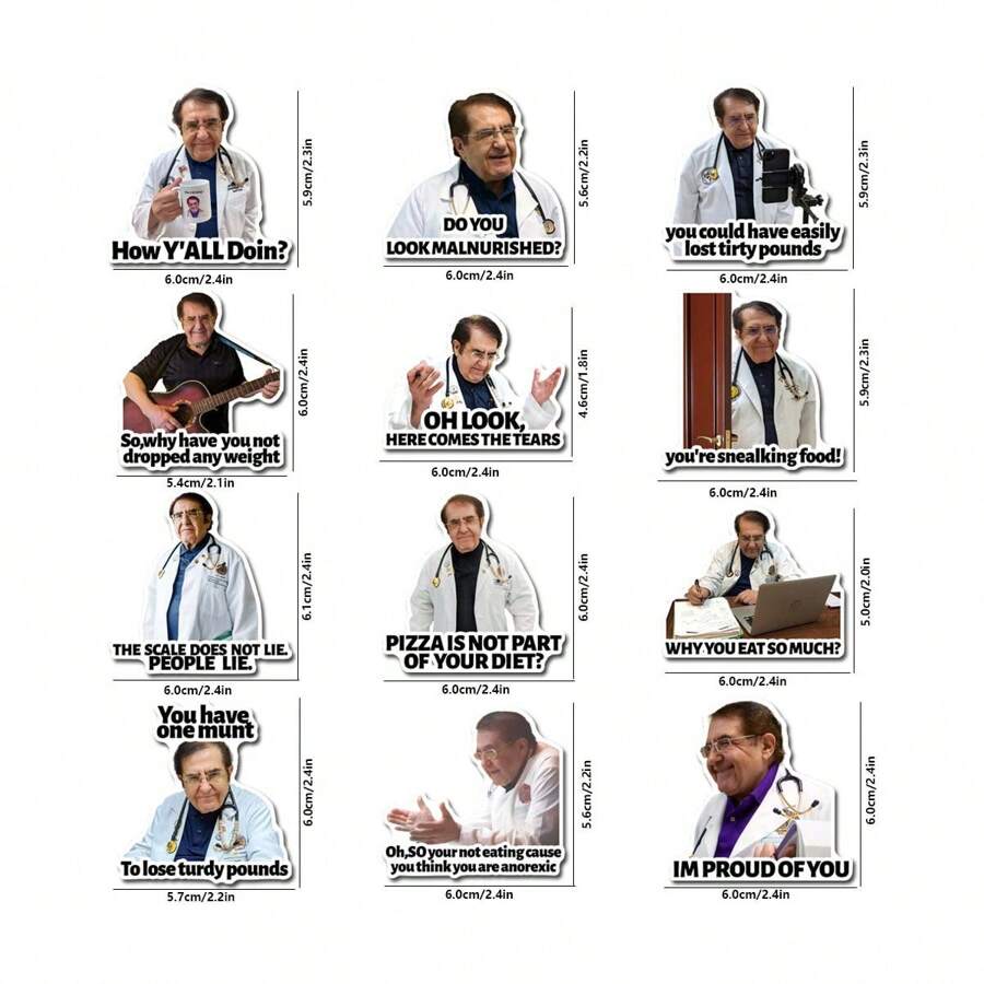 Set Of 6- Refrigerator Stickers, Fun Refrigerator Stickers, Decorative Magnets, Personalized Refrigerator Stickers, Suitable For Kitchen, Office, Whiteboard Storage Cabinets And Dishwashers, Kitchen Decoration, Home Decoration, Day Gifts - Multicolor - View 1