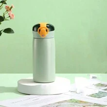 1pc 460ml/320ml/15.5oz/10.8oz Cute Bounce Travel Mug With Straw, Stainless Steel Vacuum Insulated Water Cup With Locking Lid For Outdoor Use Back To School