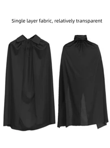 1pc Halloween Witch Hooded Cloak, Halloween Role-Playing Costume Cloak, Vampire Witch Costume Accessories, Suitable For Both Men And Women