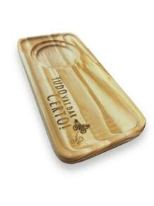 2 件套松木矩形咖啡杯碟和茶杯套装 一切都会好起来 - 米色 - 查看 3