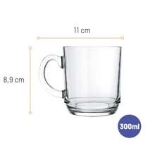 Caneca de Vidro Duralex Aspen 300ml 6 Unidades - Nadir 5909, - Branco - Visão 3