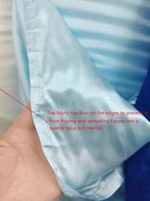 1pc Blue DIY Solid Color Satin Fabric, Suitable For Gift Wrapping, Dress, Shirt, Cheongsam, Wedding Dress And Room Decoration - Blue - View 7