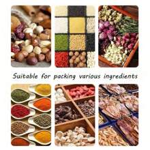 10pcs Resealable Stand Up Pouches, Clear Plastic Food Storage Bags With Zipper, Thick Airtight Packaging For Snacks, Mushrooms, Noodles And More, Kitchen Storage