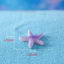 地中海风格迷你海星树脂水族箱装饰、DIY 景观配件、家居装饰摄影道具 - 彩色 - 查看 5