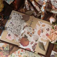 200 tờ giấy dán sổ lưu niệm cổ điển, giấy dán sổ lưu niệm thẩm mỹ chủ đề mùa thu, giấy dán tường họa tiết mùa thu cổ điển, vật dụng làm sổ lưu niệm, giấy trang trí thủ công, giấy dán tường phòng, giấy trang trí lễ tạ ơn, làm thiệp, quà tặng - trái cam - Xem 11