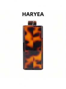 时尚豹纹亚克力晚装手拿包，琥珀色，欧美风格，女士复古婚礼派对礼服化妆包 - 咖啡棕 - 查看 2