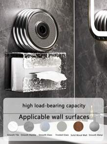 1pc/2pcs Clear Tissue Box Holder, Wall Mounted Tissue Dispenser, No Drilling Required, Suitable For Kitchen, Bathroom And Toilet, Desktop Tissue Organiser, Ideal For Storing Tissues And Other Paper Products, Bedroom Decoration, Home Decoration, House Decoration, Holiday Decoration - Clear - View 10