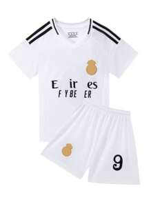 Jersey Playera y Short Mbappe para Niño 24-25 - Blanco y Negro - Ver 3