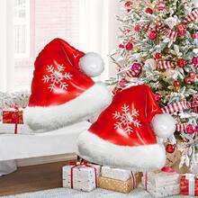 2 chiếc bóng bay mũ ông già Noel màu đỏ với thiết kế bông tuyết trắng, dùng để trang trí tiệc theo chủ đề Giáng sinh, tiệc bóng bay Giáng sinh, tụ họp ngày lễ, trang trí sinh nhật và nhà cửa, Giáng sinh - Xem 3