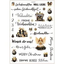 1pc Christmas Theme Candle Sticker, DIY Festive & Romantic Candle Decor Sticker,Christmas