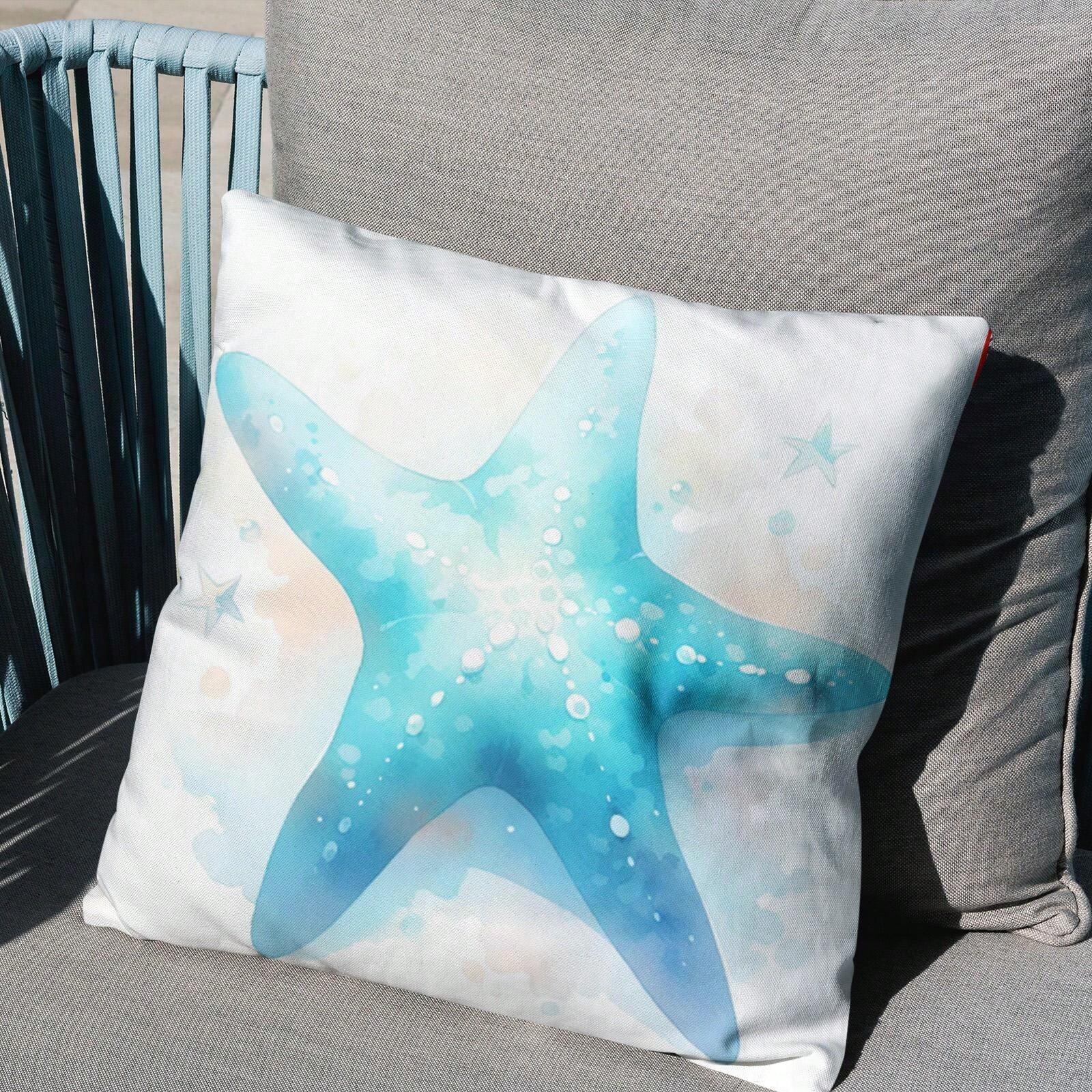 4pcs Starfish & Seahorse Design Pillow Covers, Modern Minimalist Luxury
