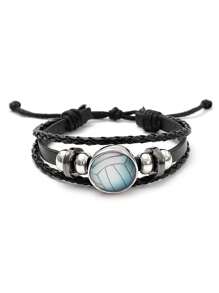 1pc Fashion PU Polyurethane Football Decorative Bracelet For Boys Daily Decoration, Jewelry Gifts And Party - Multicolor - View 16