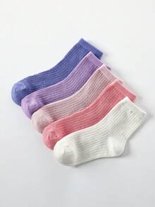 Colorful Candy Pattern Solid Color Breathable Kids/Children Ankle Socks, Snug Fit, Suitable For All Seasons