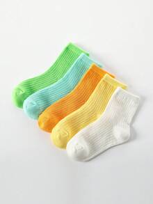 Colorful Candy Pattern Solid Color Breathable Kids/Children Ankle Socks, Snug Fit, Suitable For All Seasons