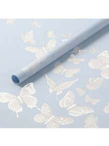 20 Sheet Flower Wrapping Paper With Butterflies Matte Floral Wrapping Paper Translucent Waterproof Flower Bouquet Wrapping Paper Sheets Korean Style Wrapping Paper For DIY Craft Gift Wrap