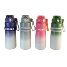 Thermal Bottle With Lock And Silicone Spout Handle Leisure Sports Stainless Steel 560ml Anti-Leak - Xám - Xem 4