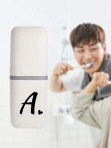 1 hộp đựng bàn chải đánh răng di động hình trái tim màu đen có chữ cái A-Z, giữ cho bàn chải đánh răng của bạn sạch sẽ và tiện lợi khi di chuyển! Hộp đựng bàn chải đánh răng du lịch, hộp đựng cốc đựng bàn chải đánh răng di động, thích hợp cho du lịch, cắm trại, công tác và trường học, cốc đựng bàn chải đánh răng đa năng, cốc rửa mặt du lịch, bộ đựng bàn chải đánh răng và đồ dùng vệ sinh cá nhân, hộp đựng đồ dùng vệ sinh cá nhân tối giản, đồ dùng thiết yếu khi đi du lịch, phụ kiện phòng tắm, đồ gia dụng và đồ dùng lưu trữ - trắng - Xem 3