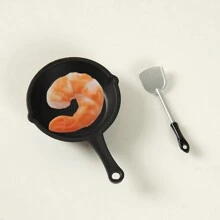 3 件套迷你仿真炒锅、煎锅和铲子模型，适用于 DIY 微型厨房、装饰屋、食物摆件、圣诞礼物、装饰屋装饰 - 彩色 - 查看 25