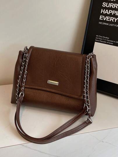 New Fashion Tote Bag, Versatile Chain Strap Shoulder Crossbody Bag