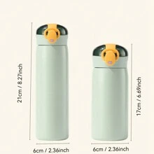 1pc 460ml/320ml/15.5oz/10.8oz Cute Bounce Travel Mug With Straw, Stainless Steel Vacuum Insulated Water Cup With Locking Lid For Outdoor Use Back To School