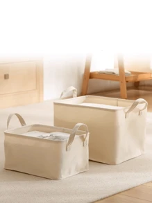 Wabi-Sabi Style Foldable Fabric Storage Boxes (Set) - For Wardrobe And Underbed Storage Organization, Suitable For Clothes, Bedding, Socks, Underwear | Minimalist Zen-Inspired Home Storage Containers - Beige - View 7