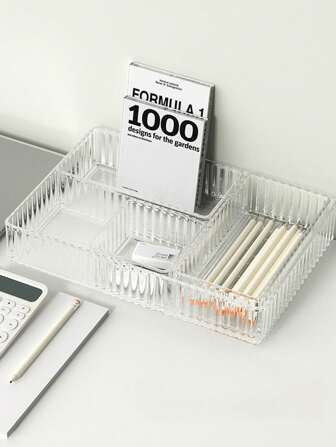 1/2pcs,Household Drawer Built-In Cosmetic Storage Box Desktop Skincare Organizer Box Storage Divider Acrylic Dresser,For Holiday Beach, Bathroom Collection, Bedroom Collection, Large Capacity