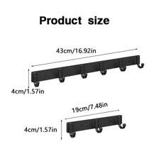 Móc treo tường bằng nhôm Space màu đen, móc treo khăn phòng tắm, móc treo cửa phòng khách, móc treo tường dày, móc treo khăn - màu đen - Xem 2