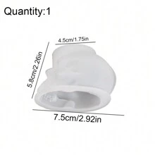 1 pieza Molde de silicona de resina con forma de calavera 3D, molde de resina epoxi de 3 tamaños para manualidades DIY, arcilla, elaboración de velas, decoración del hogar de Halloween - Multicolor - Ver 5