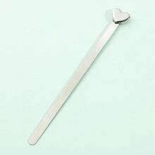 Creative Metal Heart Bookmark Heart-Shaped Bookmark Heart Stainless Steel Lacquer Bookmark Gift For Friends Who Love Reading,School Supplies,Back To School - one-size - View 11