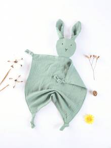 1pc Soft, Breathable & Absorbent  Plaid Rabbit Pattern Baby Bib, Burp Cloth - Multicolor - View 21