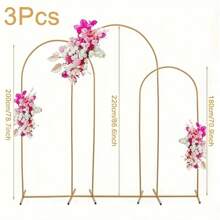 1 Set Metallic Rectangle Arch Kit, Suitable For Birthday, Wedding, Bride & Groom Gift, Graduation Ceremony, Anniversary, Baptism, Summer Themed Party, Background, Home Decor, Valentine's Day, Halloween, Christmas, Thanksgiving. - Gold - View 19