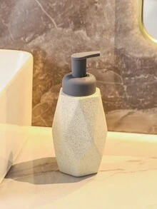 Sample House 浴室沐浴露瓶，陶瓷洗手液瓶，北欧风格可再填充八角形乳液分配器泵瓶 - 白色 - 查看 3