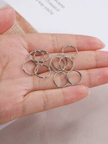 50 chiếc móc khóa đôi cổ điển có đầu nối vòng hở dùng làm phụ kiện trang sức DIY - vòng lặp đôi - Xem 2