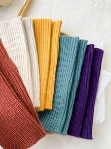 INNNEVV 1 双女士露指针织手套，韩式竖条纹冬季半指手套万圣节 - 彩色 - 查看 9