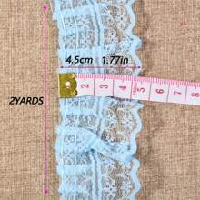 1 paquete 2 yardas de encaje plisado multicolor, accesorios para vestidos DIY, decoraciones para mascotas y muñecas, accesorios de costura, suministros de ropa