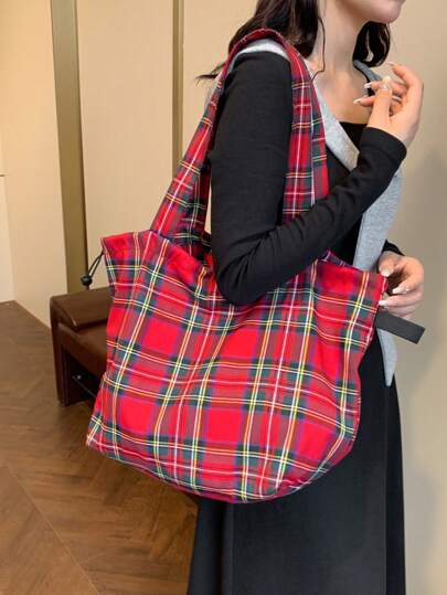 حقيبة كتف سعة عالية تايبر، حقيبة يد كبيرة متعددة الاستخدامات للنساء من النمط القديم لطالبات الكلية وحمل الكتب المدرسية