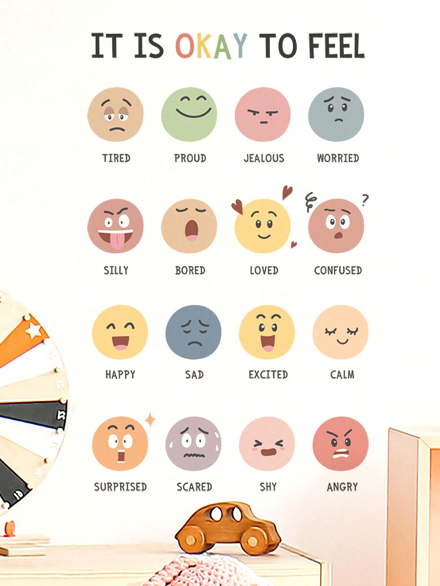 SURELIFE Boho Classroom Decor It Is Okay To Feel Watercolor Wall